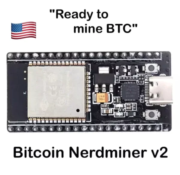 Bitcoin Nerdminer v2 in USA, without USB-C Cable, ESP32 ROOM Lottery Nerd Miner